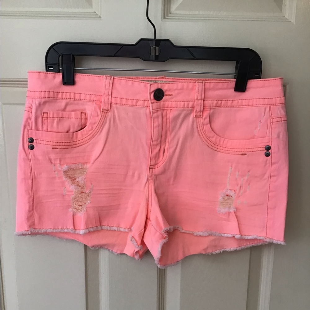 Acid wash Jean shorts